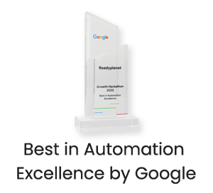 Readyplanet Growth Hackathon Best in Automation Excellence by Google Thailand